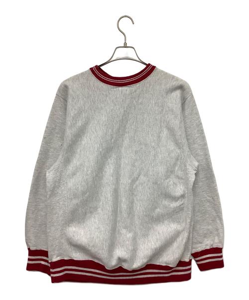 Champion（チャンピオン）Champion (チャンピオン) リバースウィーブスウェット グレー×レッド サイズ:XLの古着・服飾アイテム
