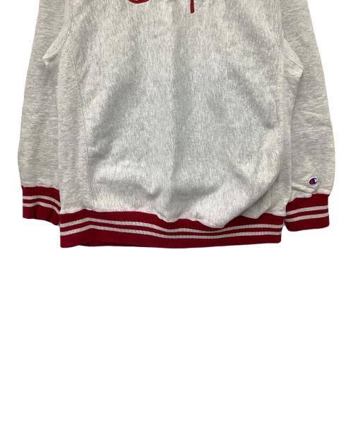 Champion（チャンピオン）Champion (チャンピオン) リバースウィーブスウェット グレー×レッド サイズ:XLの古着・服飾アイテム