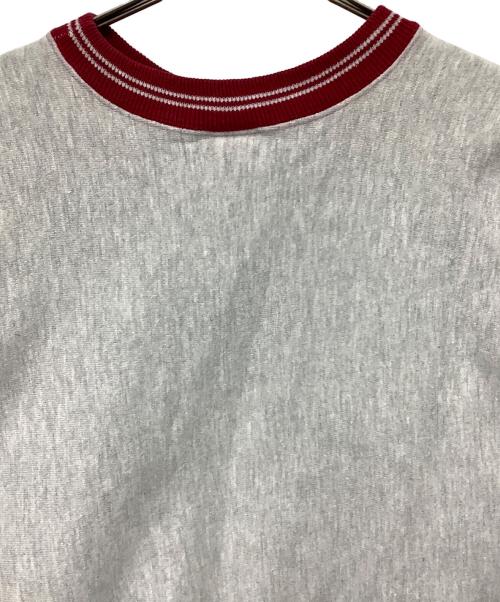 Champion（チャンピオン）Champion (チャンピオン) リバースウィーブスウェット グレー×レッド サイズ:XLの古着・服飾アイテム