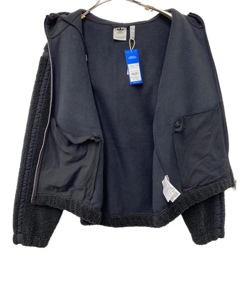 adidas（アディダス）adidas (アディダス) パーカー付ボアジャケット ブラック サイズ:Ｌ 未使用品の古着・服飾アイテム