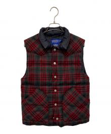 PENDLETON（ペンドルトン）の古着「ダウンベスト」｜レッド×グリーン