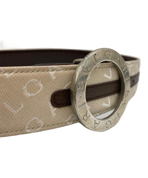 BVLGARI（ブルガリ）BVLGARI (ブルガリ) サークルロゴバックルベルト ベージュ サイズ:105/42の古着・服飾アイテム