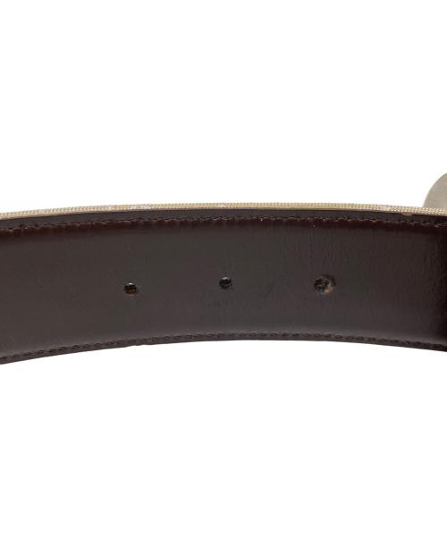 BVLGARI（ブルガリ）BVLGARI (ブルガリ) サークルロゴバックルベルト ベージュ サイズ:105/42の古着・服飾アイテム