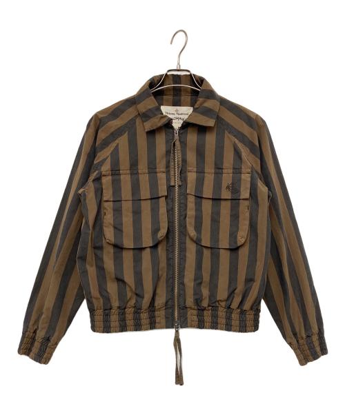 Vivienne Westwood ANGLOMANIA（ヴィヴィアンウエストウッドアングロマニア）VIVIENNE WESTWOOD ANGLOMANIA (ヴィヴィアンウエストウッドアングロマニア) ジップジャケット ブラウン サイズ:38の古着・服飾アイテム