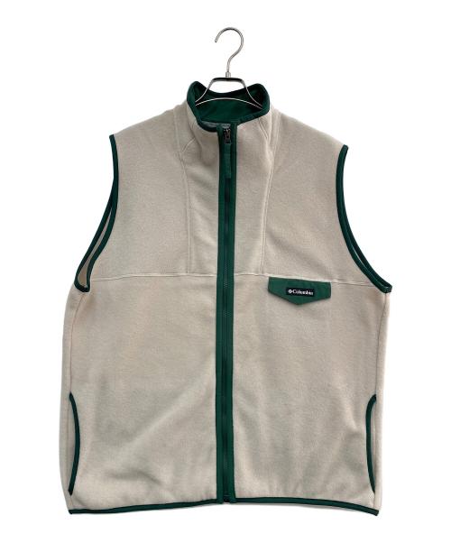 Columbia（コロンビア）Columbia (コロンビア) ストームクレストロードベスト ベージュ×グリーン サイズ:XLの古着・服飾アイテム