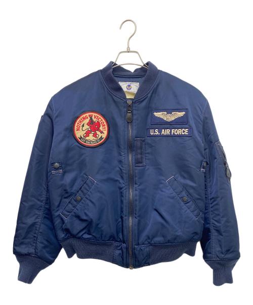 US AIR FORCE（ユーエスエアフォース）US AIR FORCE (ユーエスエアフォース) フライトジャケット ネイビー サイズ:42の古着・服飾アイテム