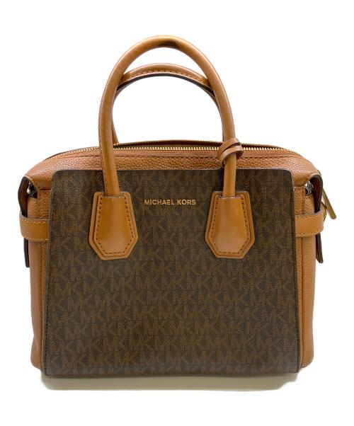 MICHAEL KORS（マイケル・コース）MICHAEL KORS (マイケル・コース) マーサー ベルティッド スモール サッチェル ブラウンの古着・服飾アイテム