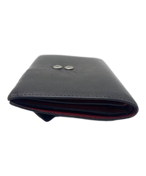 LOEWE（ロエベ）LOEWE (ロエベ) 2つ折り財布 ブラック×レッドの古着・服飾アイテム