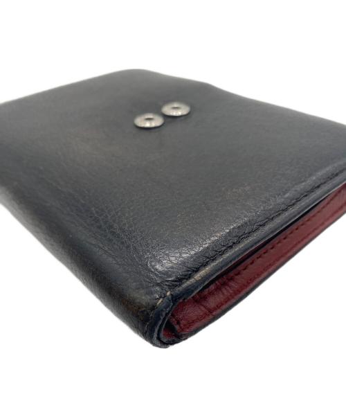 LOEWE（ロエベ）LOEWE (ロエベ) 2つ折り財布 ブラック×レッドの古着・服飾アイテム