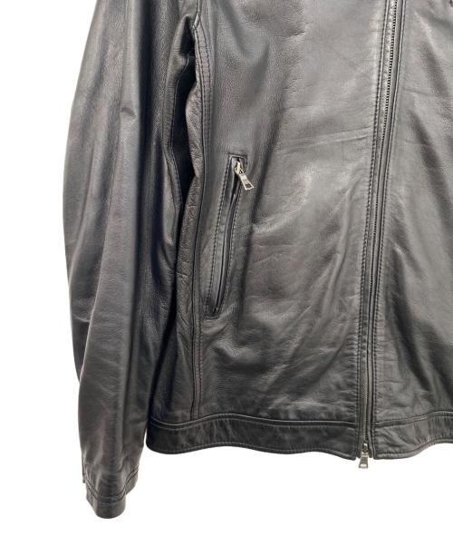 HOUSE OF BLUES（ハウスオブブルース）HOUSE OF BLUES (ハウスオブブルース) ラムレザージャケット ブラック サイズ:4（XL）の古着・服飾アイテム