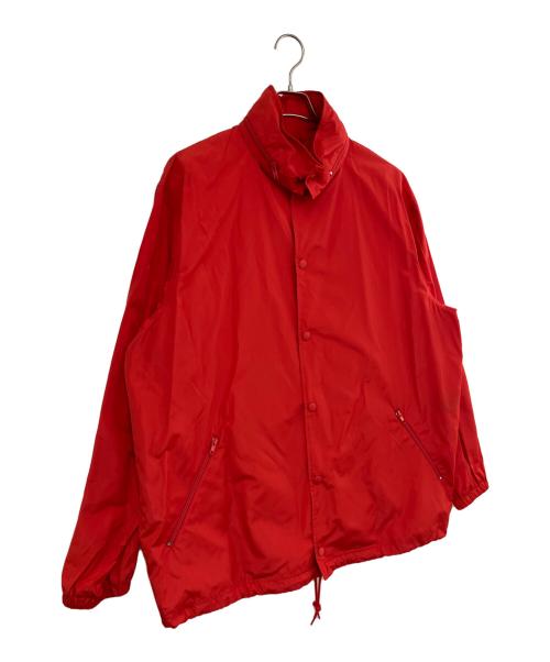 BALENCIAGA（バレンシアガ）BALENCIAGA (バレンシアガ) バックロゴプリントナイロンジャケット レッド サイズ:46の古着・服飾アイテム