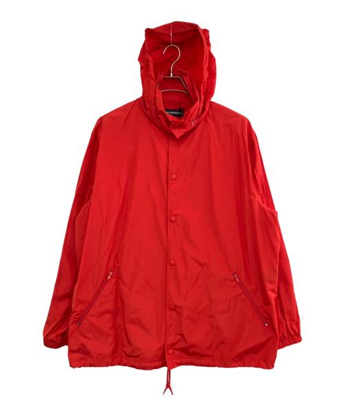 BALENCIAGA（バレンシアガ）BALENCIAGA (バレンシアガ) バックロゴプリントナイロンジャケット レッド サイズ:46の古着・服飾アイテム