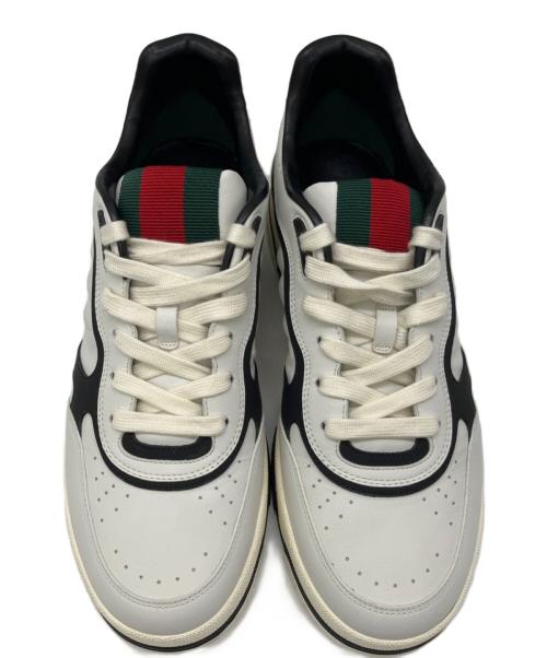GUCCI（グッチ）GUCCI (グッチ) ローカットスニーカー ホワイト×ブラック サイズ:10 1/2の古着・服飾アイテム