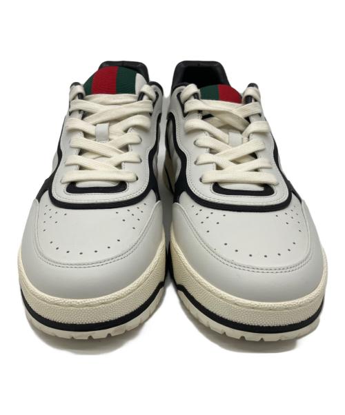 GUCCI（グッチ）GUCCI (グッチ) ローカットスニーカー ホワイト×ブラック サイズ:10 1/2の古着・服飾アイテム