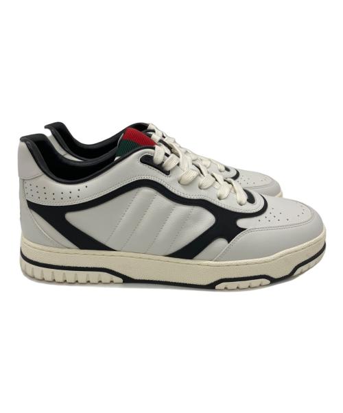 GUCCI（グッチ）GUCCI (グッチ) ローカットスニーカー ホワイト×ブラック サイズ:10 1/2の古着・服飾アイテム