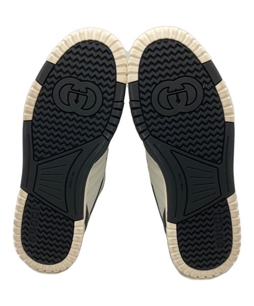 GUCCI（グッチ）GUCCI (グッチ) ローカットスニーカー ホワイト×ブラック サイズ:10 1/2の古着・服飾アイテム