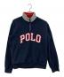 POLO RALPH LAUREN（ポロ・ラルフローレン）の古着「フリースロゴハーフジップスウェット」｜ネイビー×グレー