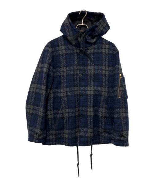 PAUL SMITH（ポールスミス）PAUL SMITH (ポールスミス) ウールジャケット ブルー×ブラック サイズ:Ｍの古着・服飾アイテム