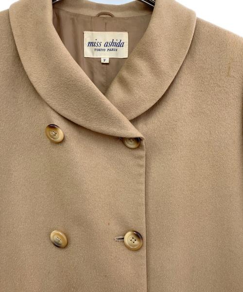 miss ashida（ミス アシダ）miss ashida (ミス アシダ) カシミヤコート ベージュ サイズ:FREEの古着・服飾アイテム