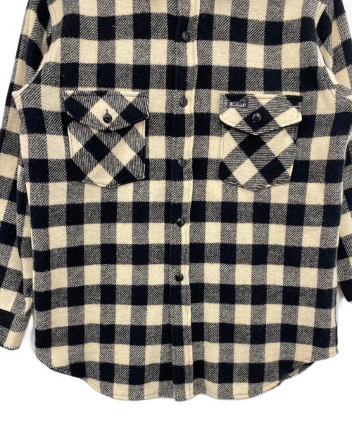 WOOLRICH（ウールリッチ）WOOLRICH (ウールリッチ) ウールシャツ ベージュ×ブラック サイズ:Ｍの古着・服飾アイテム