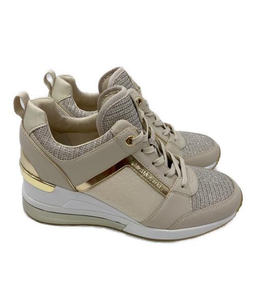 MICHAEL KORS（マイケル・コース）MICHAEL KORS (マイケル・コース) スニーカー ベージュ×ゴールド サイズ:23.5cmの古着・服飾アイテム