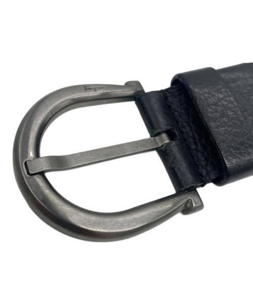 Salvatore Ferragamo（サルヴァトーレ フェラガモ）Salvatore Ferragamo (サルヴァトーレ フェラガモ) レザーベルト ブラック×シルバーの古着・服飾アイテム