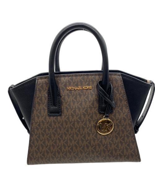 MICHAEL KORS（マイケル・コース）MICHAEL KORS (マイケル・コース) 2WAYバッグ ブラック×ブラウンの古着・服飾アイテム