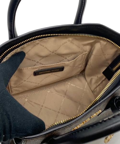 MICHAEL KORS（マイケル・コース）MICHAEL KORS (マイケル・コース) 2WAYバッグ ブラック×ブラウンの古着・服飾アイテム
