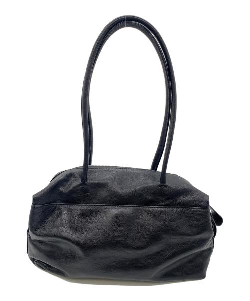 ear PAPILLONNER（イアパピヨネ）ear PAPILLONNER (イアパピヨネ) ロングハンドルボストンバッグ ブラックの古着・服飾アイテム