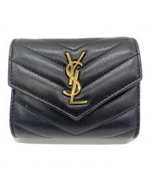 Saint Laurent Paris（サンローランパリ）の古着「3つ折り財布」｜ブラック