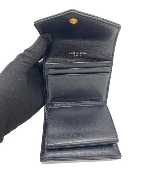 Saint Laurent Paris（サンローランパリ）Saint Laurent Paris (サンローランパリ) 3つ折り財布 ブラックの古着・服飾アイテム