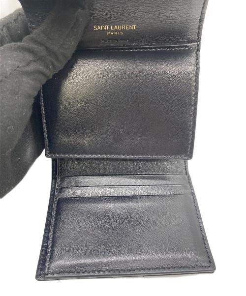 Saint Laurent Paris（サンローランパリ）Saint Laurent Paris (サンローランパリ) 3つ折り財布 ブラックの古着・服飾アイテム
