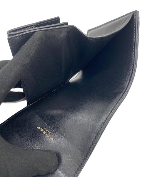 Saint Laurent Paris（サンローランパリ）Saint Laurent Paris (サンローランパリ) 3つ折り財布 ブラックの古着・服飾アイテム