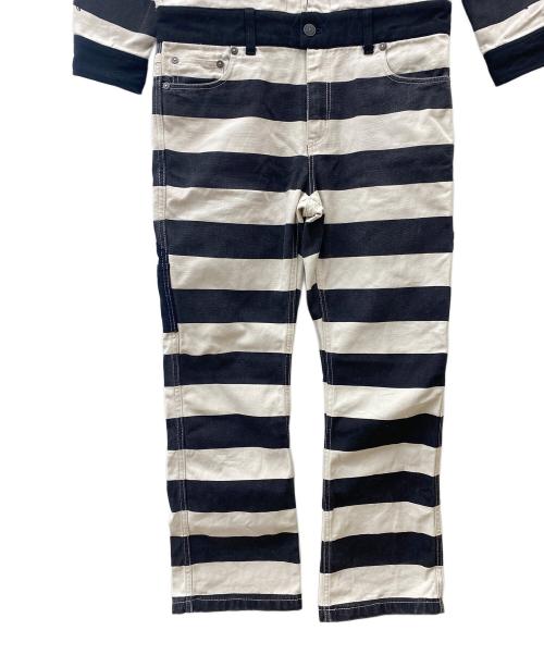 VANSON（バンソン）VANSON (バンソン) つなぎ ブラック×アイボリー サイズ:Mの古着・服飾アイテム