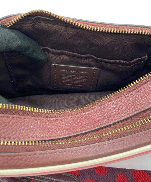 COACH（コーチ）COACH (コーチ) ショルダーバッグ ピンク×レッドの古着・服飾アイテム