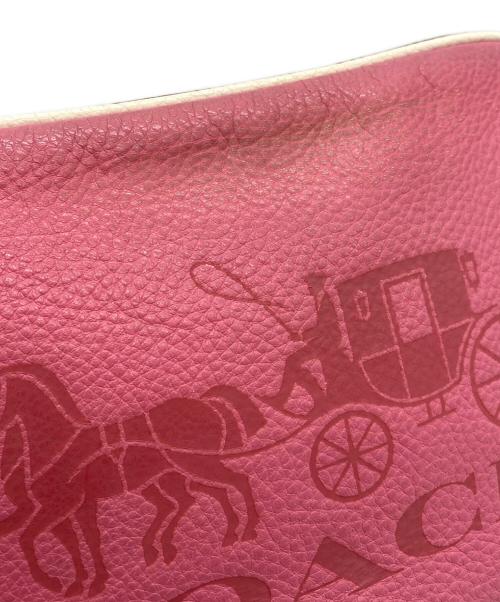 COACH（コーチ）COACH (コーチ) ショルダーバッグ ピンク×レッドの古着・服飾アイテム