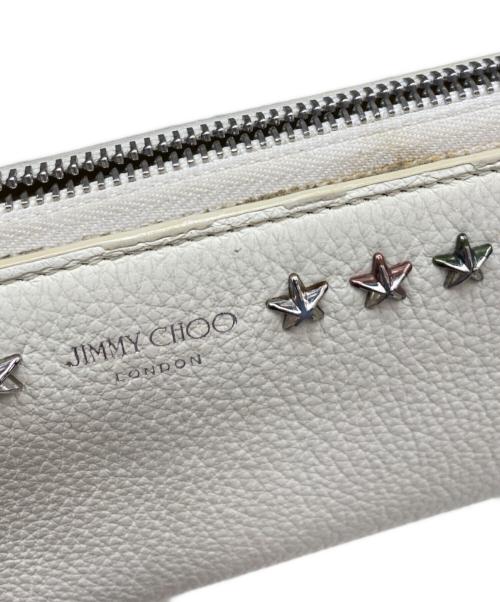 JIMMY CHOO（ジミーチュウ）JIMMY CHOO (ジミーチュウ) ラウンドファスナー財布 アイボリーの古着・服飾アイテム