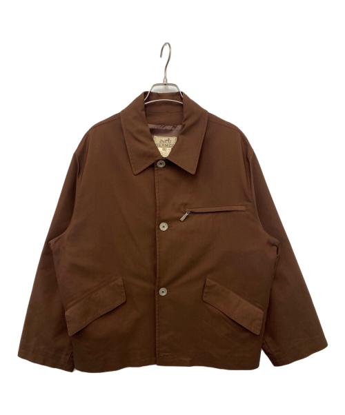 HERMES（エルメス）HERMES (エルメス) シャツジャケット ブラウン サイズ:50の古着・服飾アイテム