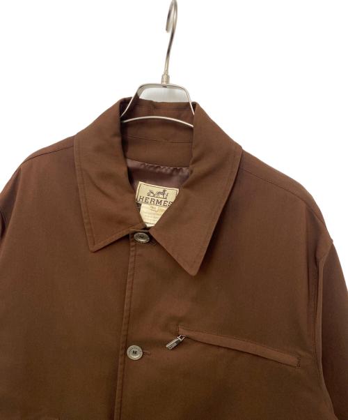 HERMES（エルメス）HERMES (エルメス) シャツジャケット ブラウン サイズ:50の古着・服飾アイテム