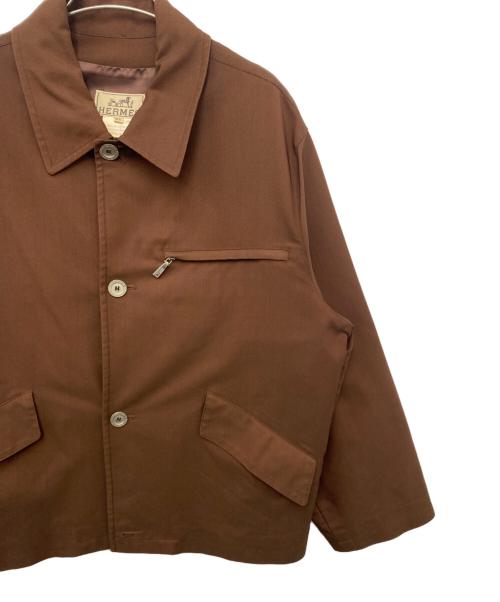 HERMES（エルメス）HERMES (エルメス) シャツジャケット ブラウン サイズ:50の古着・服飾アイテム