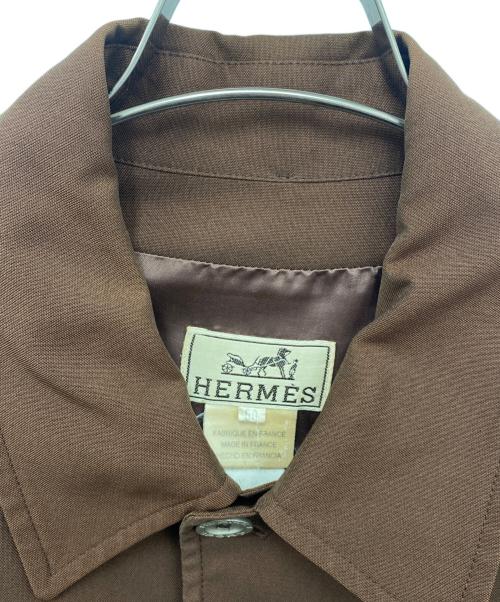 HERMES（エルメス）HERMES (エルメス) シャツジャケット ブラウン サイズ:50の古着・服飾アイテム