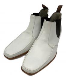 BURBERRY BLACK LABEL（バーバリーブラックレーベル）の古着「サイドゴアブーツ」｜ホワイト