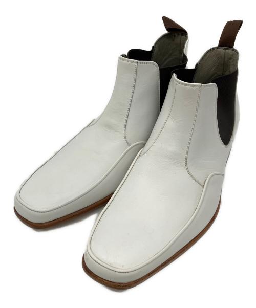 BURBERRY BLACK LABEL（バーバリーブラックレーベル）BURBERRY BLACK LABEL (バーバリーブラックレーベル) サイドゴアブーツ ホワイト サイズ:26㎝の古着・服飾アイテム