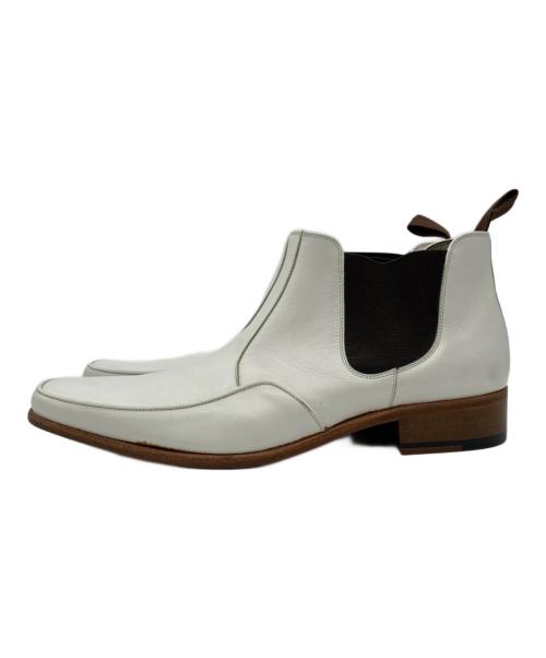 BURBERRY BLACK LABEL（バーバリーブラックレーベル）BURBERRY BLACK LABEL (バーバリーブラックレーベル) サイドゴアブーツ ホワイト サイズ:26㎝の古着・服飾アイテム