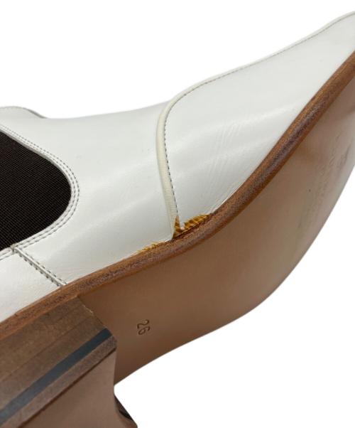 BURBERRY BLACK LABEL（バーバリーブラックレーベル）BURBERRY BLACK LABEL (バーバリーブラックレーベル) サイドゴアブーツ ホワイト サイズ:26㎝の古着・服飾アイテム