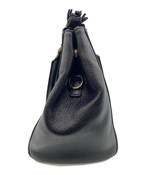 ANYA HINDMARCH（アニヤ・ハインドマーチ）ANYA HINDMARCH (アニヤ・ハインドマーチ) 2WAYバッグ ブラックの古着・服飾アイテム