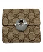GUCCIグッチ）の古着「3つ折り財布」｜ベージュ×ブラウン