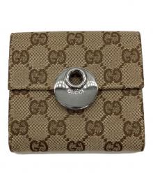 GUCCI（グッチ）の古着「3つ折り財布」｜ベージュ×ブラウン