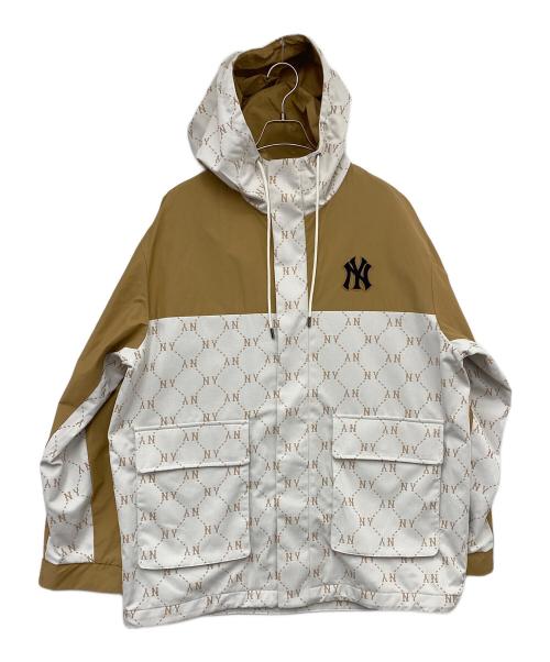 MLB（エムエルビー）MLB (エムエルビー) マウンテンパーカー カーキ×ベージュ サイズ:XLの古着・服飾アイテム