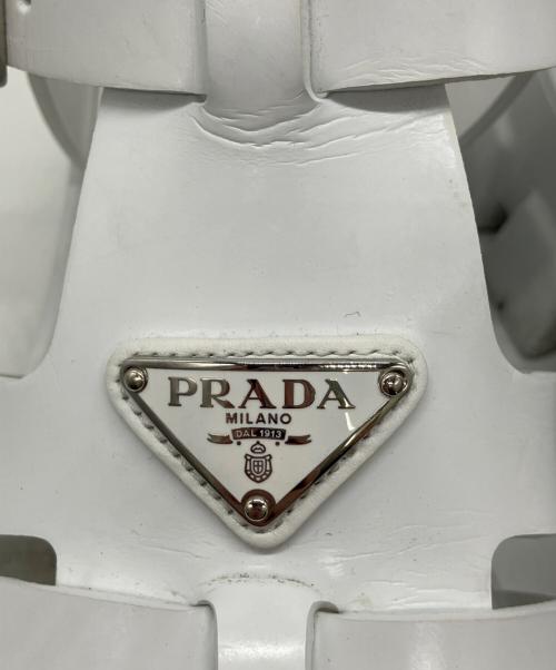 PRADA（プラダ）PRADA (プラダ) モノリス ホワイト サイズ:8の古着・服飾アイテム